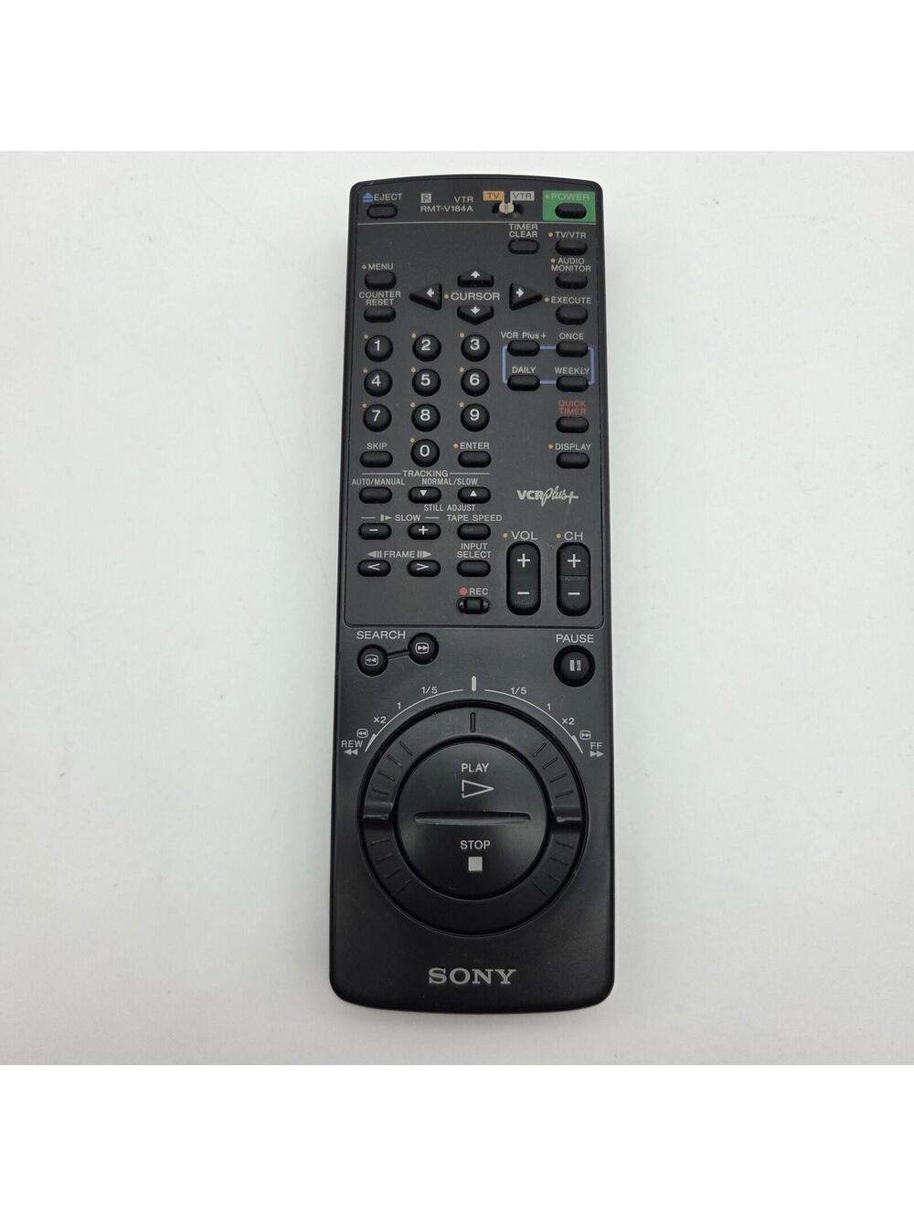 Genuine Sony RMT-V184A VCR Remote Control SLV-760 SLV-760HF SLV-761HF OEM Tested